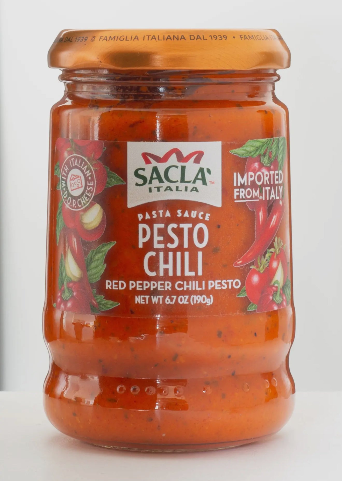 Spicy Chili Pepper
Pesto 6x6.7oz Red Pasta Sauce