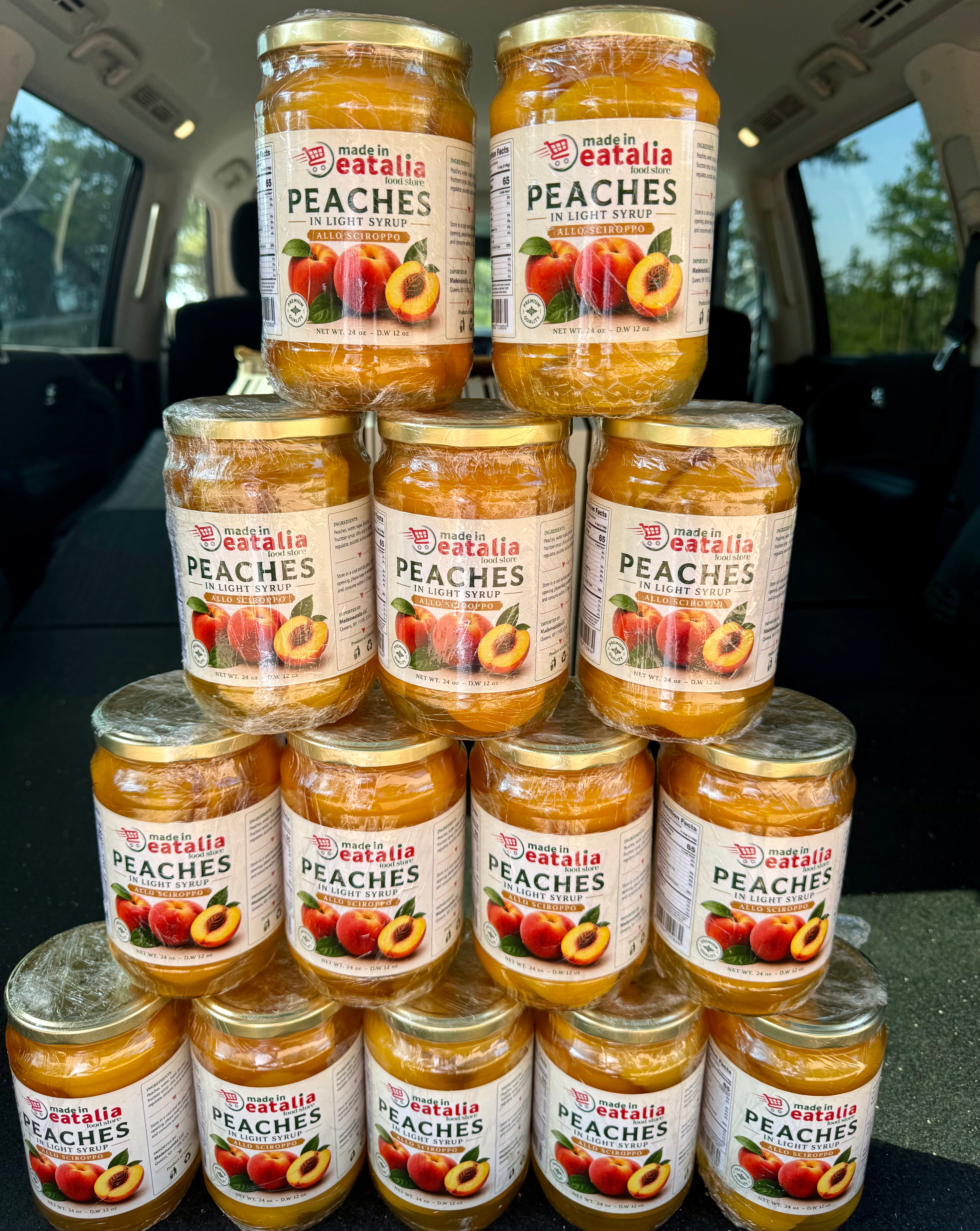 Mediterranean Peaches in Glass Jar