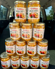 Mediterranean Peaches in Glass Jar