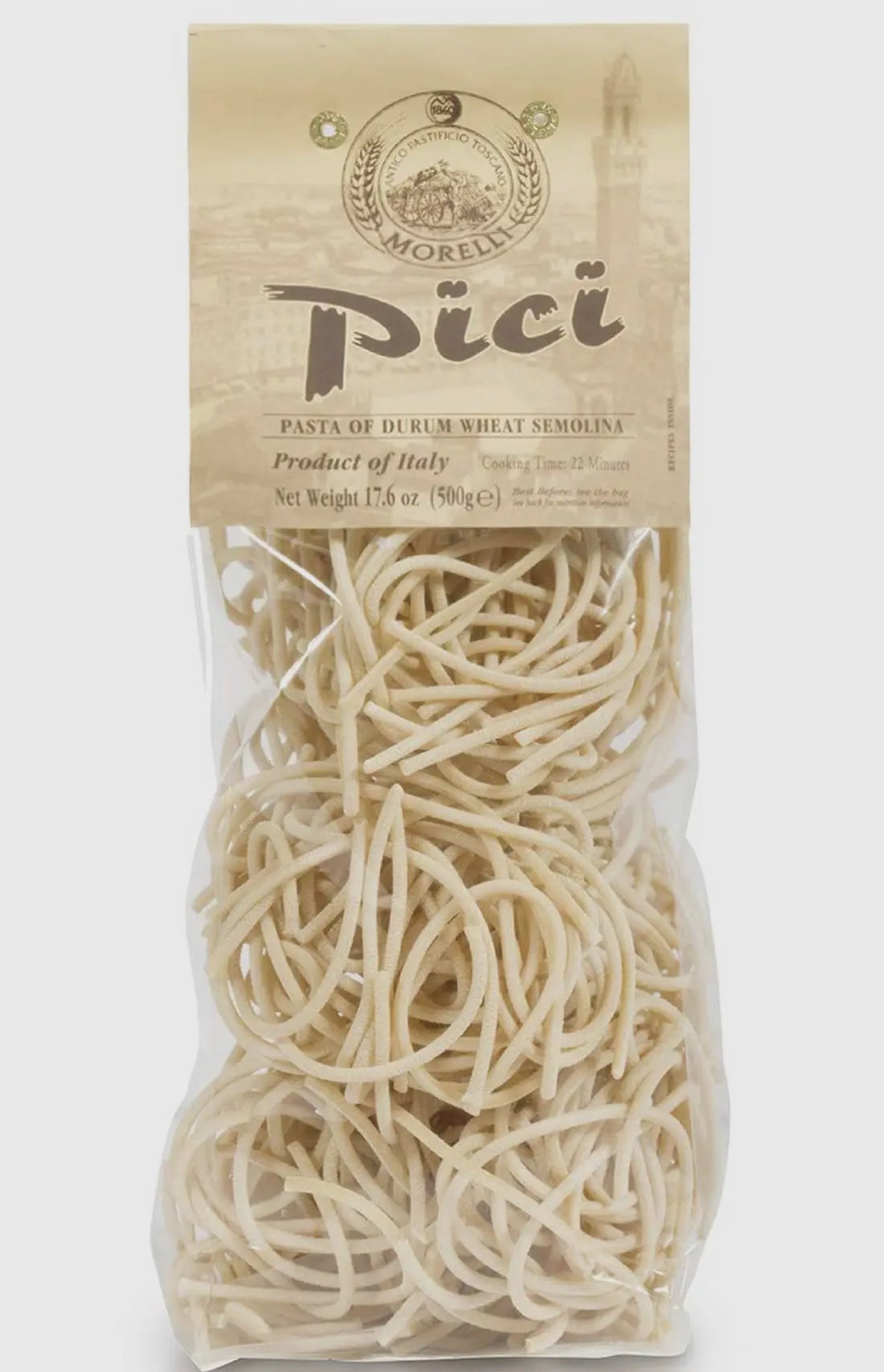 Organic Pici Pasta with Durum Wheat Semolina - Made in Italy