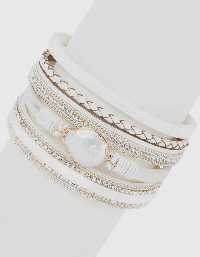 
                  
                    Santorini Pearl Leather Wrap Bracelet
                  
                