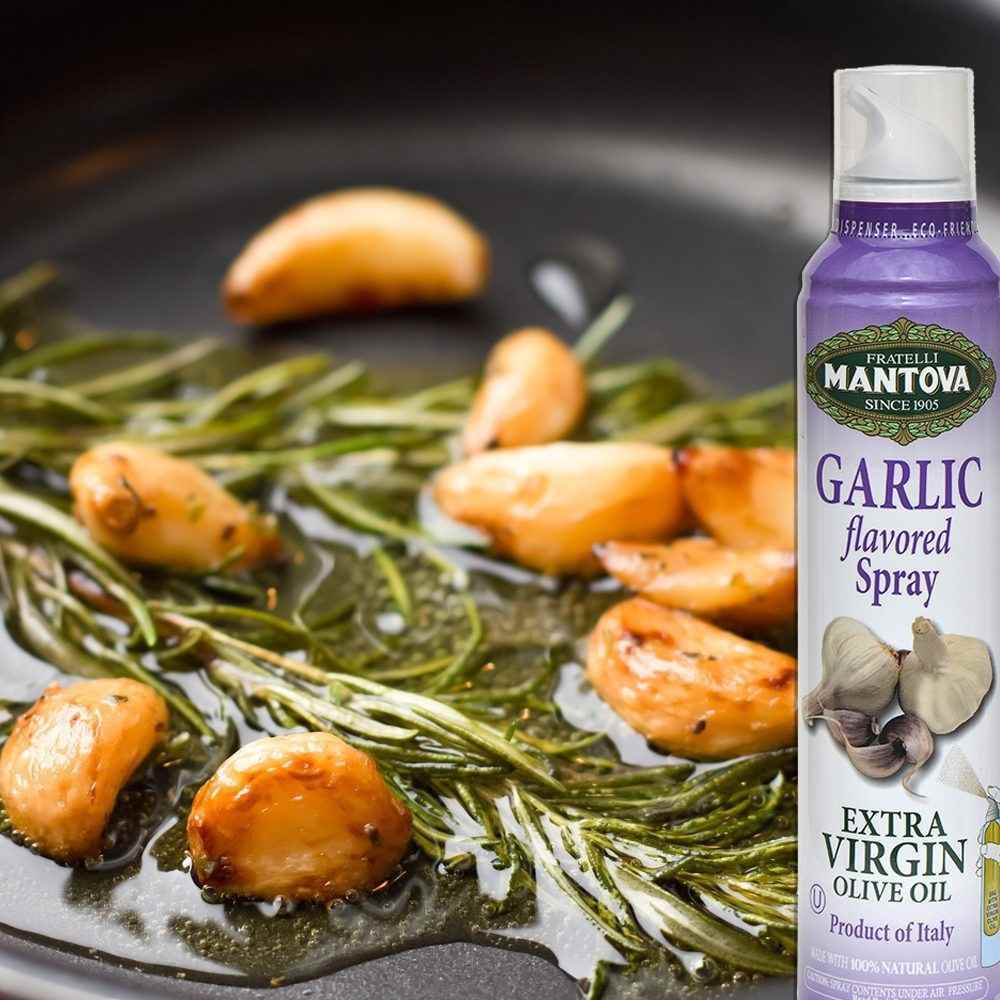 garlic spray for vegetable garden Garlic Extra Virgin Olive Oil Spray, 8 oz. – Mediterranean Table