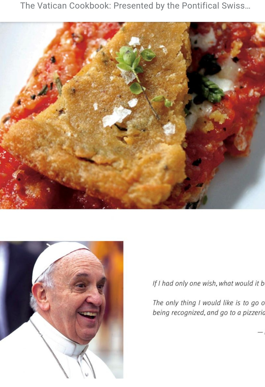 THE
VATICAN
COOKBOOK